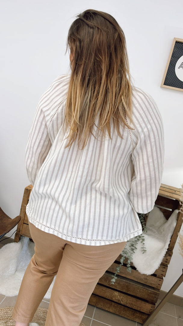 Blouse Louisette Beige Création Lili Cocotte