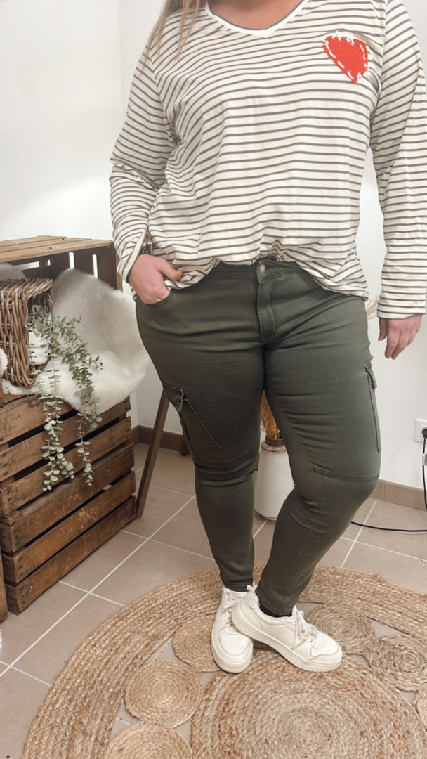 Pantalon cargo Georges Bis Kaki