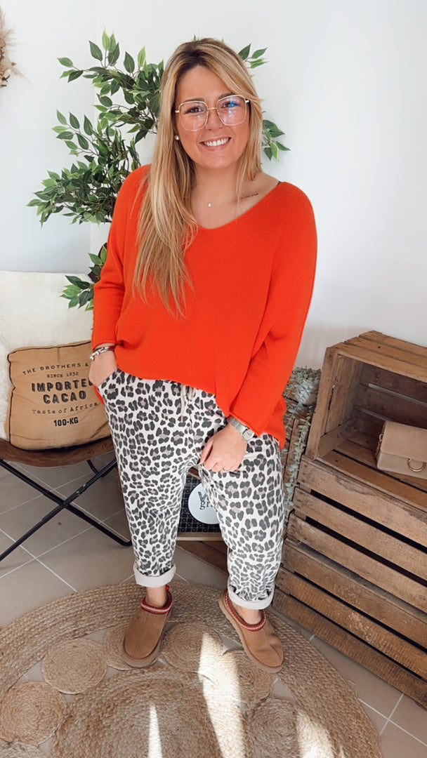 Pull oversize Josette Orange