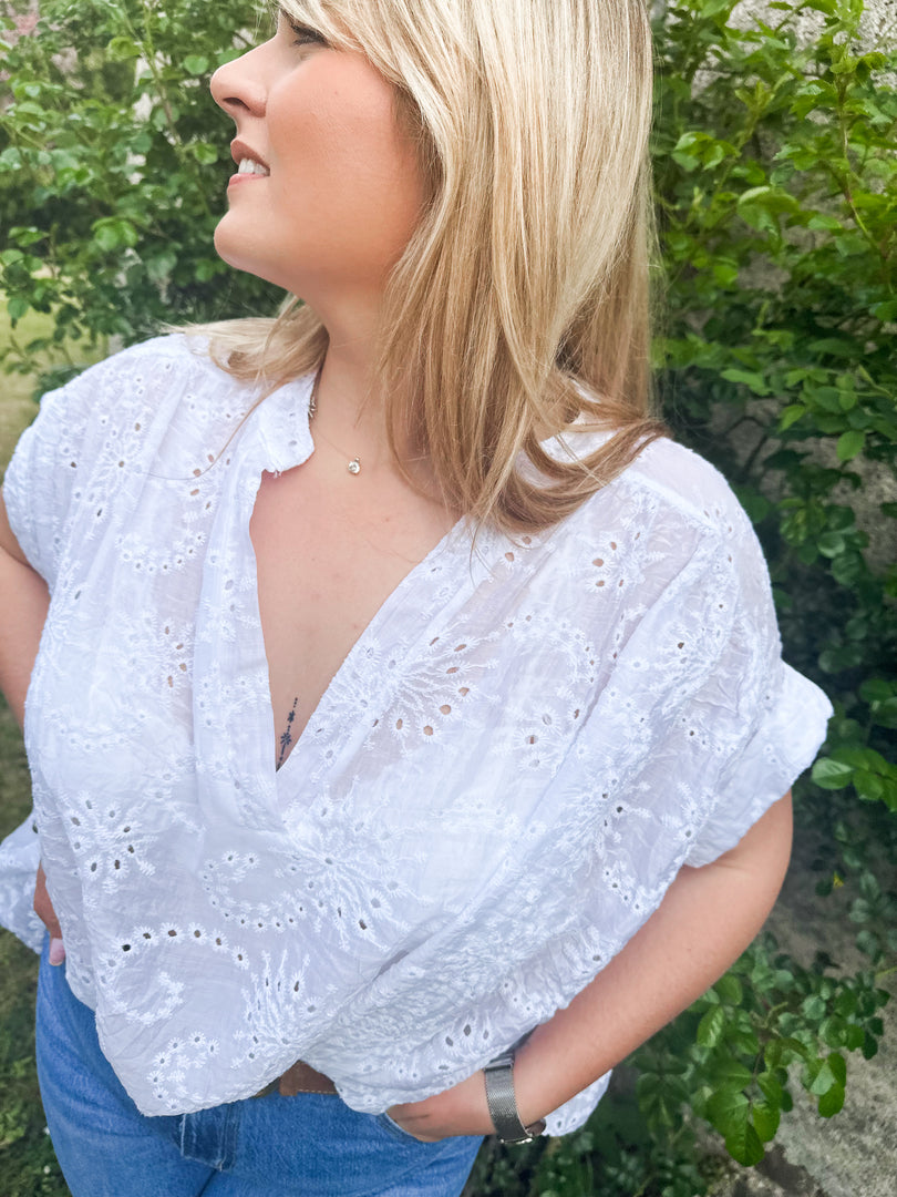 Blouse broderie anglaise Yvette