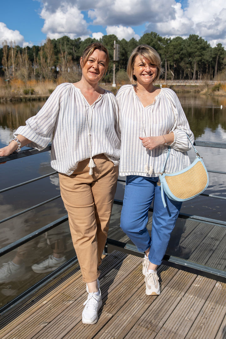 Blouse Louisette Bleu Création Lili Cocotte