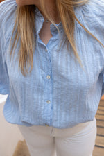 Charger l&#39;image dans la galerie, Blouse Ella Bleu
