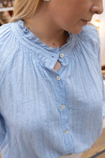 Charger l&#39;image dans la galerie, Blouse Ella Bleu
