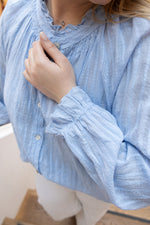 Charger l&#39;image dans la galerie, Blouse Ella Bleu
