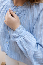 Charger l&#39;image dans la galerie, Blouse Ella Bleu
