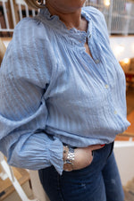 Charger l&#39;image dans la galerie, Blouse Ella Bleu
